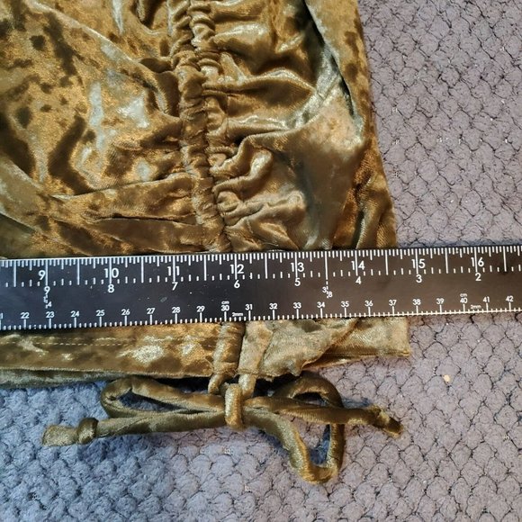 Wild Fable Women's Ruched Slip Dress Spaghetti Straps Stretch Olive Medium - Picture 6 of 11